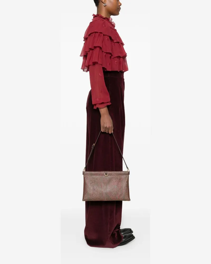 Etro Women's Clutch Talk Brown Pvc Bags Brown