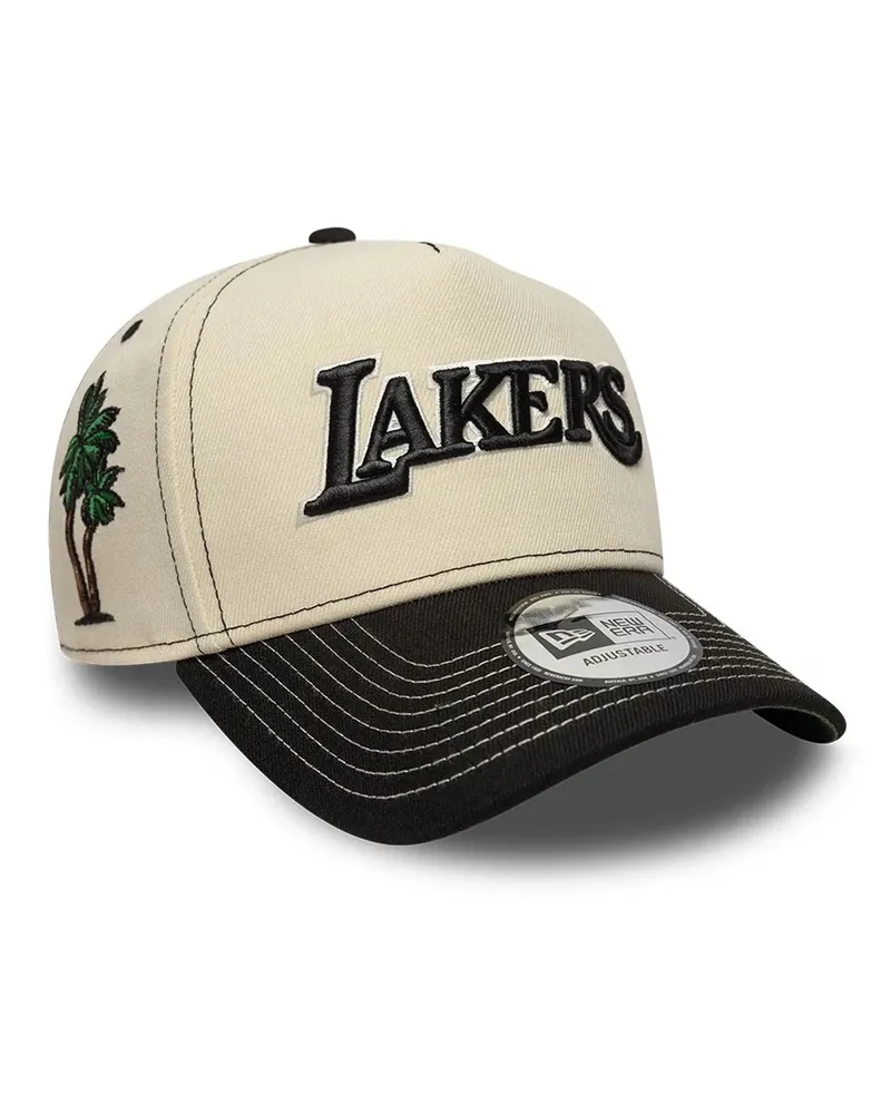 New Era Unisex Baseball Cap 9forty E-Frame La Lakers Cream Polyester Hat Cream