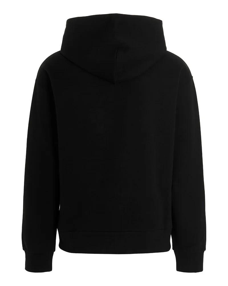 Dolce & Gabbana Logo-Embroidered Cotton Hoodie — Black Black