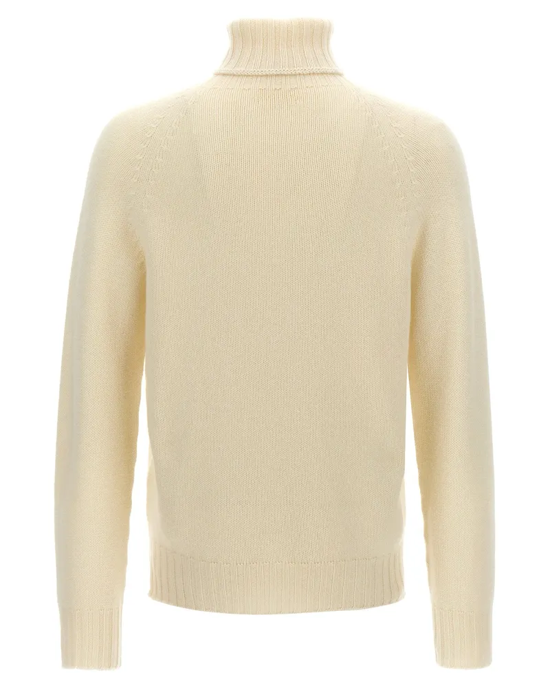 MA'RY'YA Ribbed Wool-Blend Turtleneck Sweater — Cream Cream