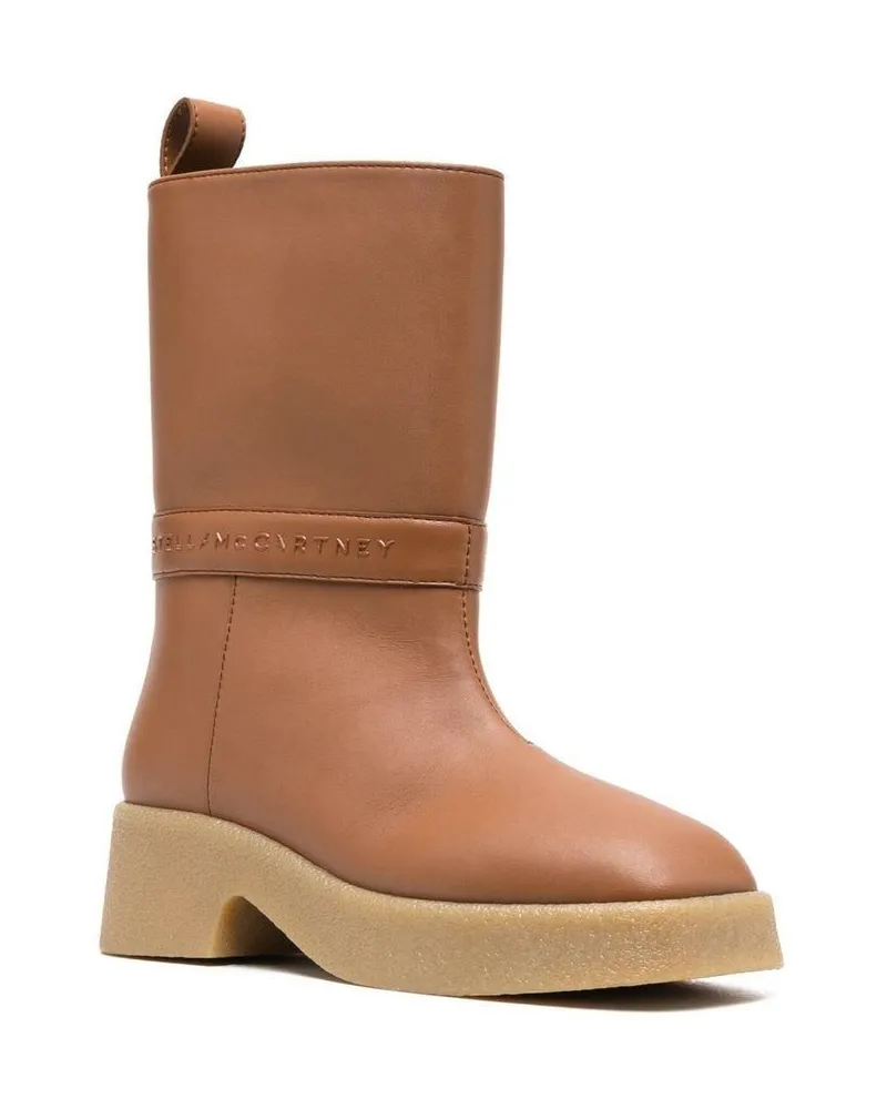 Stella McCartney Women's Brown Polyethylene Ankle Boots Brown