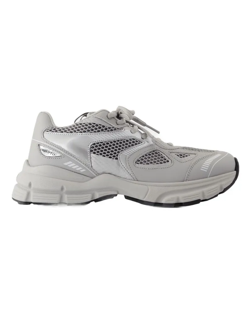 Axel Arigato Women's Marathon Sneakers -  Leather Grey Calfskin Shoes Gray