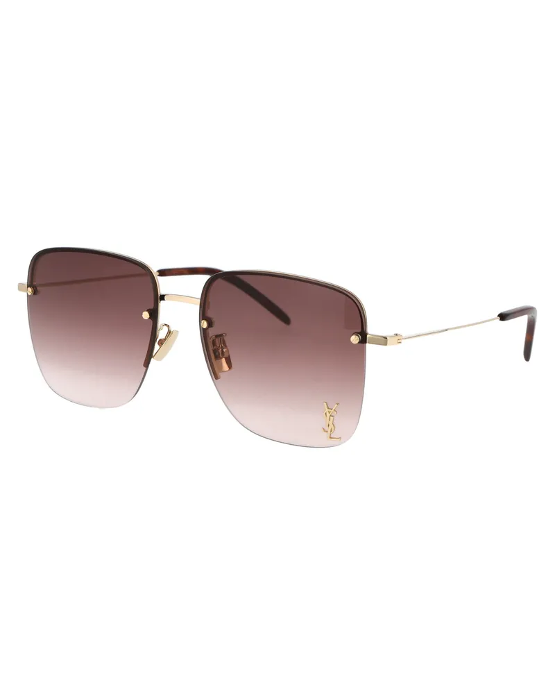Saint Laurent Women's Sunglasses Sl312 M Gold-Brown Gold-Gold-Brown Metal Gold/gold/brown Gold