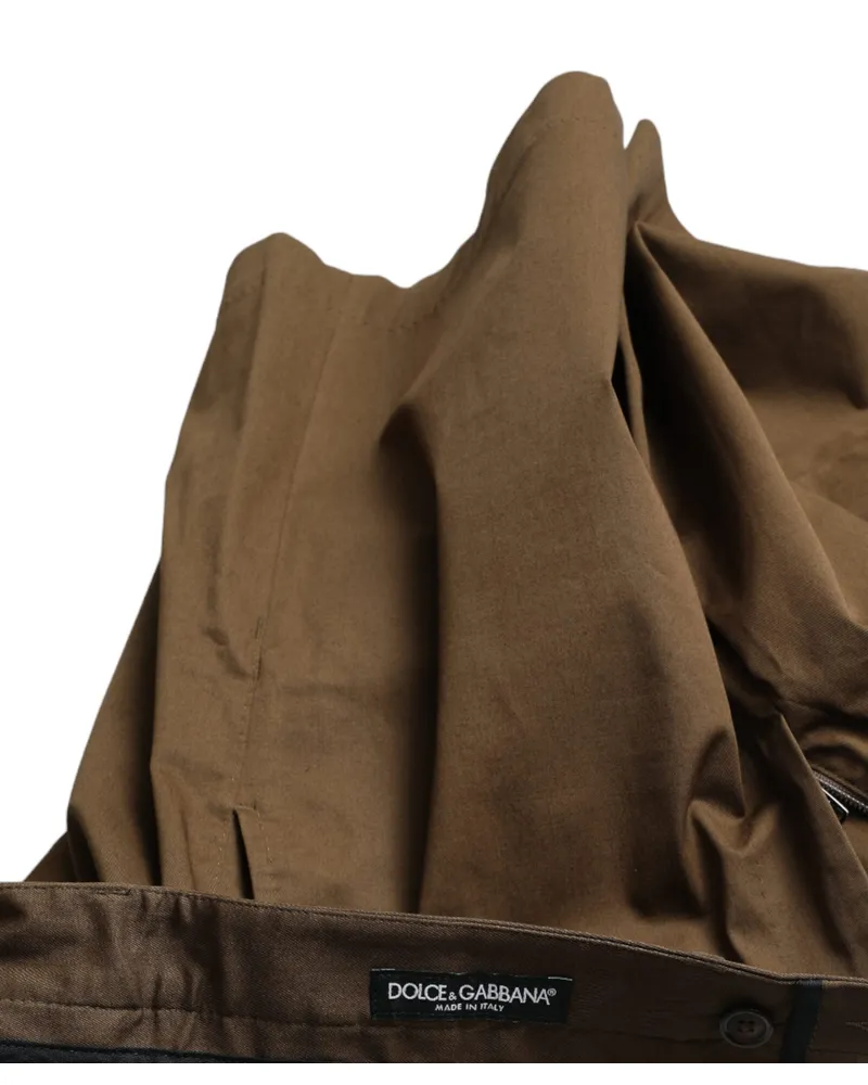Dolce & Gabbana Cotton-Stretch Bermuda Shorts — Brown Brown