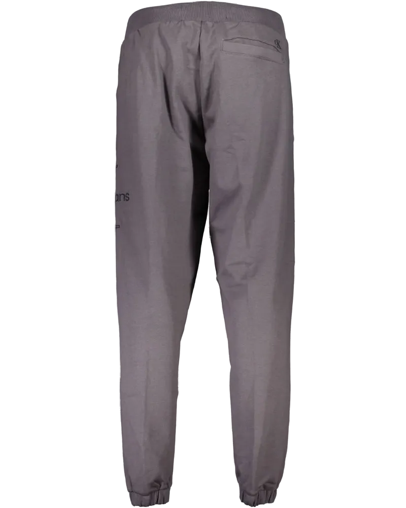 Calvin Klein Logo-Embroidered Cotton Joggers — Gray Gray