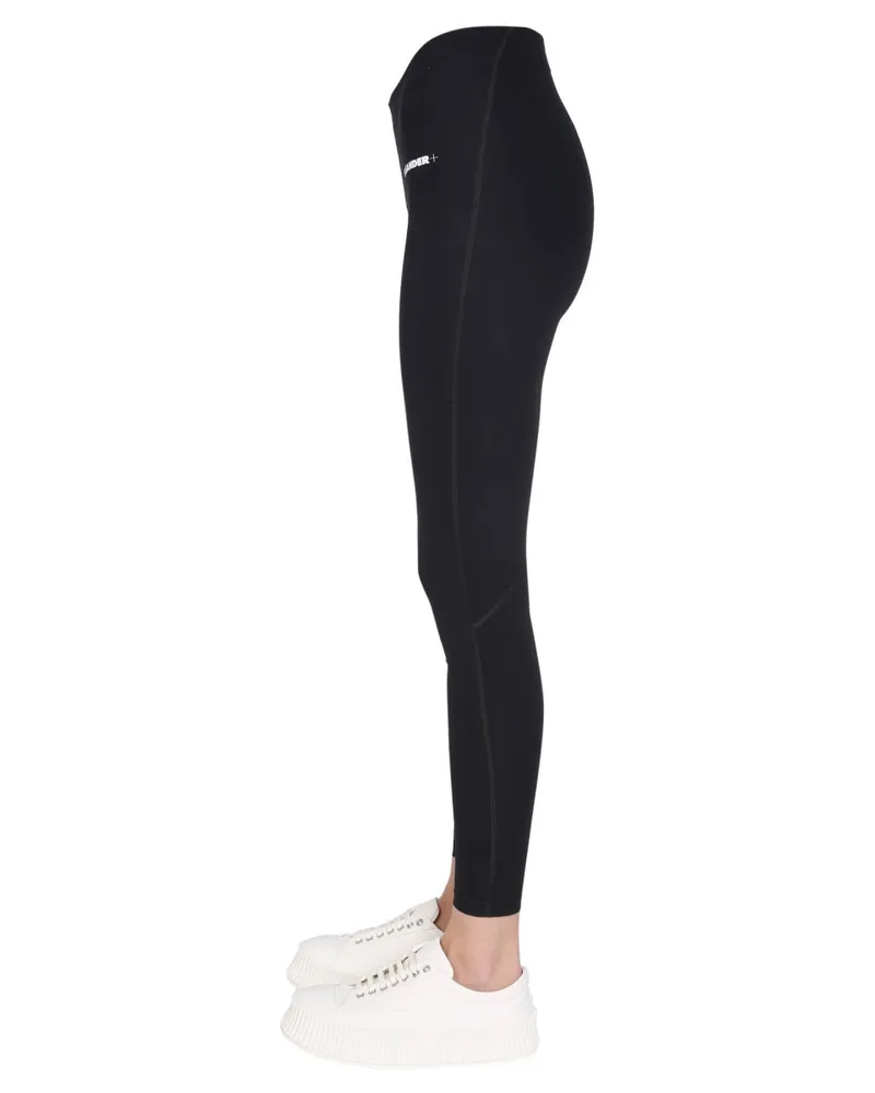 Jil Sander Logo-Print Leggings — Black Black