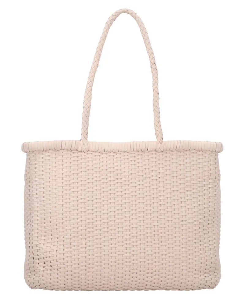 Dragon Diffusion Women's Shoulder Bag B Weave Beige Leather Beige