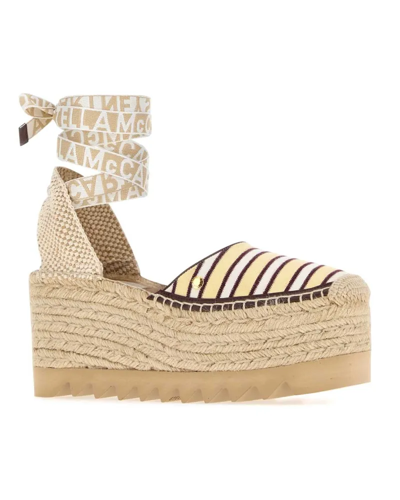 Stella McCartney Women's Embroidered Canvas Gaia Wedges Multicolor(8485) Sneaker Multicolor