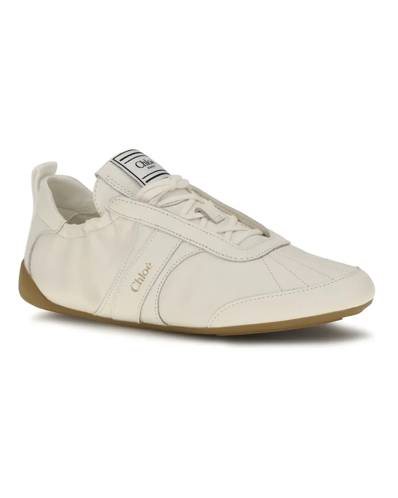 Chloé Women's Kick Sneakers Eggshell Upper: Fabric; Sole: Rubber Beige
