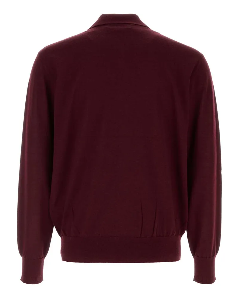 Dries van Noten Men's Grape Wool Muano Sweater Wine Exterior: Merino T-Shirt T-shirts And Polos Wine