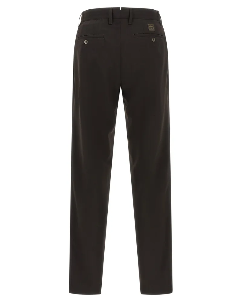 Incotex Pleated Wool-Blend Trousers — Black Black