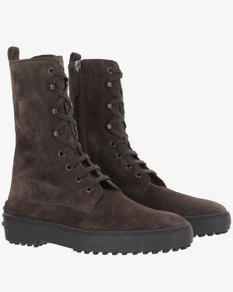 TOD'S Women's Ankle Boots Suede Brown Brown