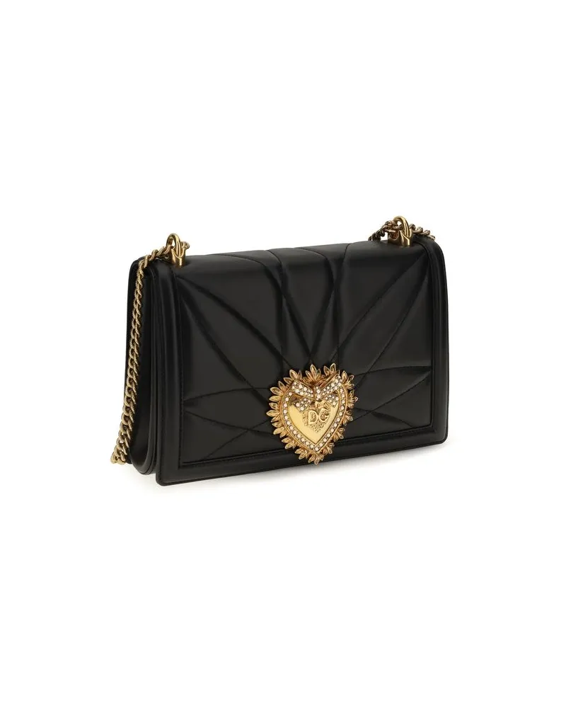 Dolce & Gabbana Devotion Shoulder Bag — Black Black