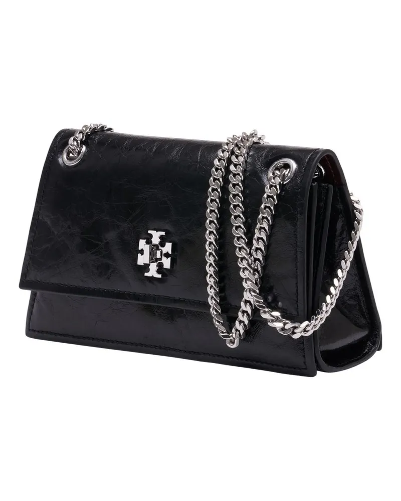 Tory Burch Women's Kira Turnlock Mini Shoulder Bag -  Leather Black Lambskin Crossbodies Black