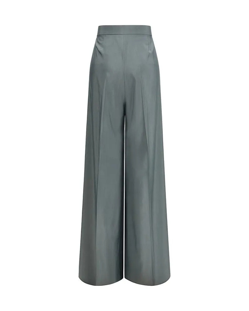 Max Mara Women's Bicolor Wool Oves Aries Casual Pants Gray