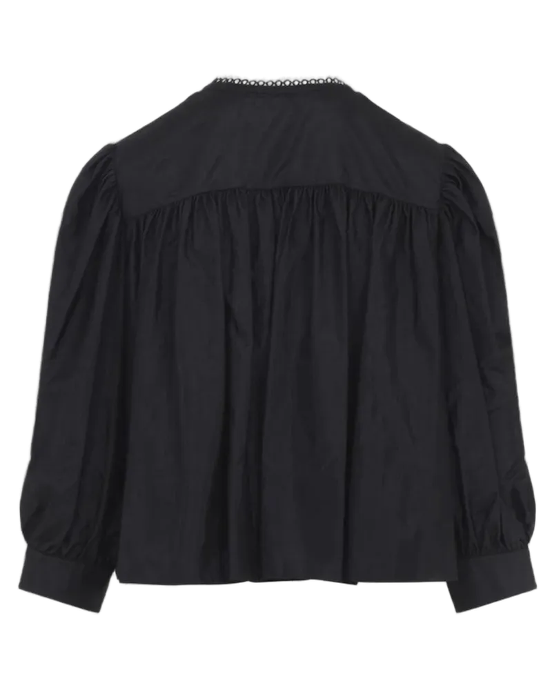 Chloé Women's Blouse À Détails Froncés Black Shirt Black
