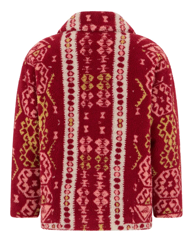 Mother Women Fleece Jacket Red Polyester Red
