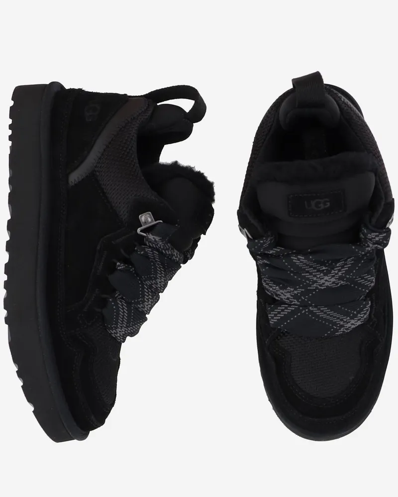 UGG Women's Sneakers Lowmel Leather Black Trainers Black