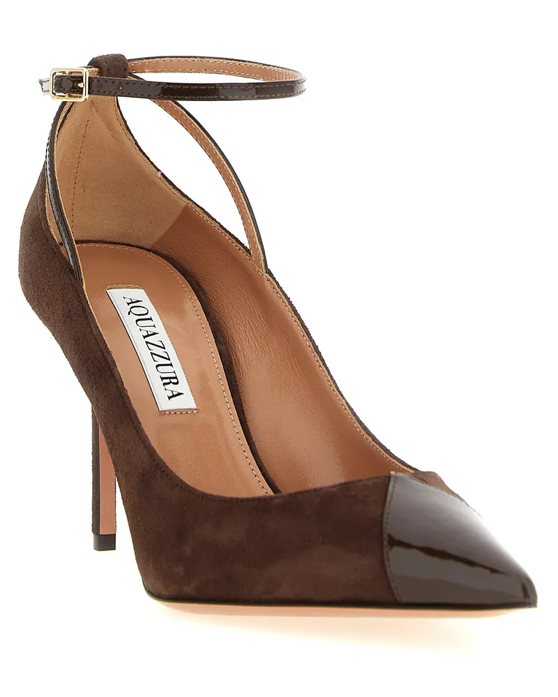 Aquazzura Women's Brown Calfskin High Heel Pumps Brown