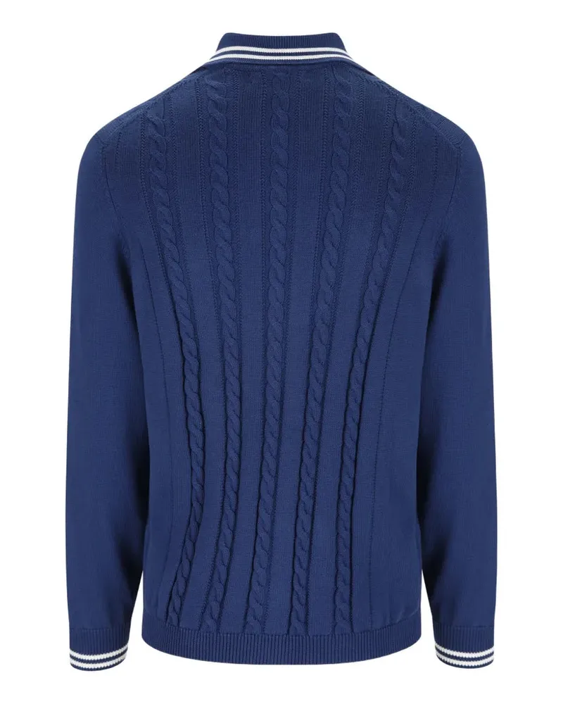 Brunello Cucinelli Men's Cable-Knit Buttoned Cardigan Ss26 M Navy