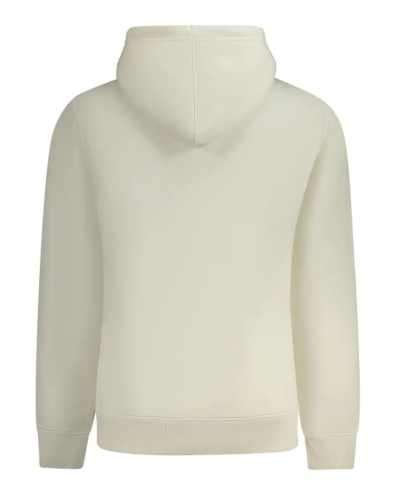 Calvin Klein Logo-Embroidered Cotton Hoodie — White White