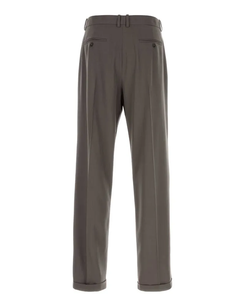 The Row Men's Brown Wool Tosca Pant Cedarbrown Exterior: Pantaloni Trousers Brown