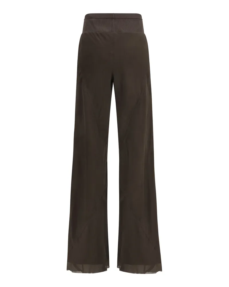 Rick Owens Women's Bias Pants With A Bias-Cut Dark Dust Outer: Silk; Inner: Cupro Trousers Brown