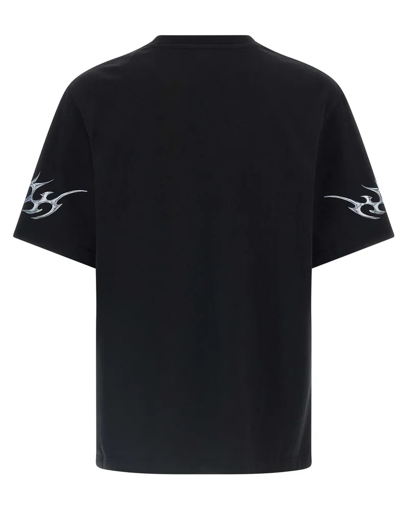 Casablanca Paris Graphic-Print Organic Cotton T-Shirt — Black Black