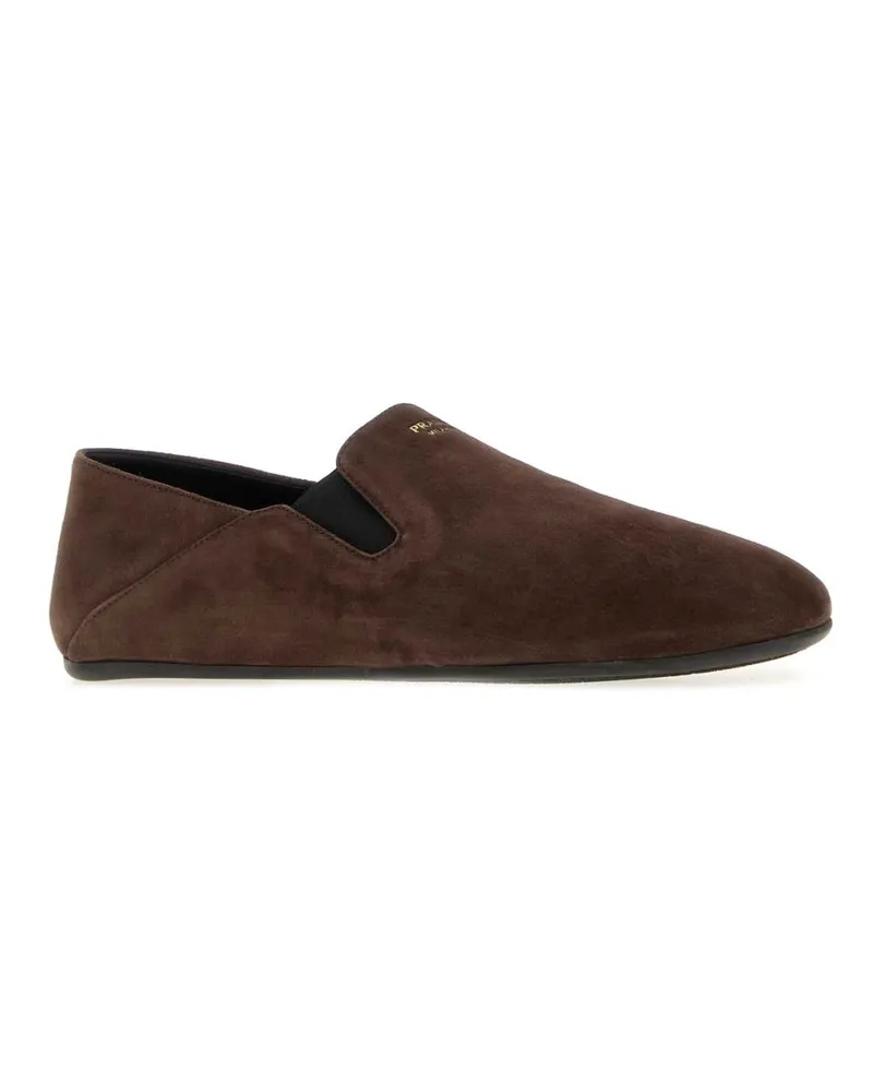 Prada Men's Lifestyle Leggero Loafer Brown Calf Brown