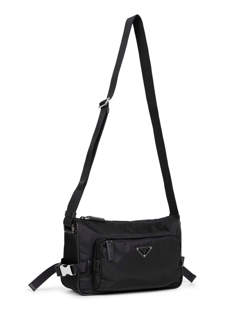 Prada Men's Crossbody Bag Re-Nylon Black Recycled Polyamide Shoulder Black