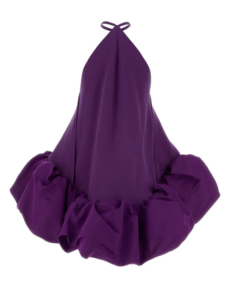 Balenciaga Purple Exterior: Silk Wool Abiti Dress Purple