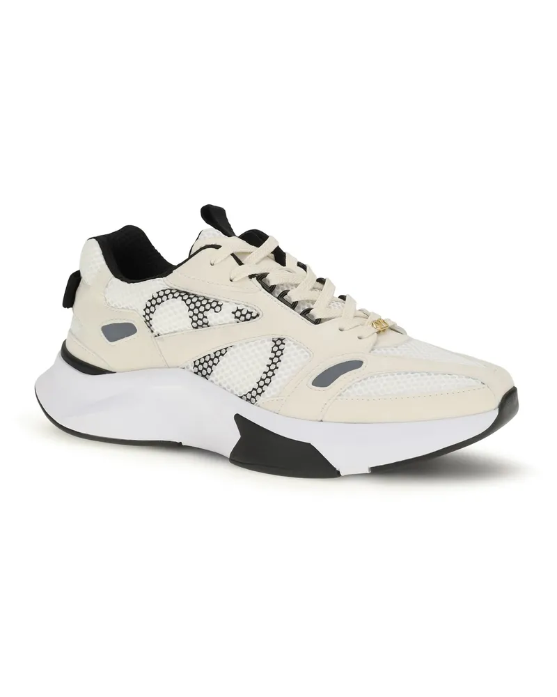 Valentino Garavani Men's Sneakers Demivee Mesh And Suede White-White-Grey C-Black-White-Ne-Ne Upper Fabric Trainers White/white/grey C/black/white/ne/ne White