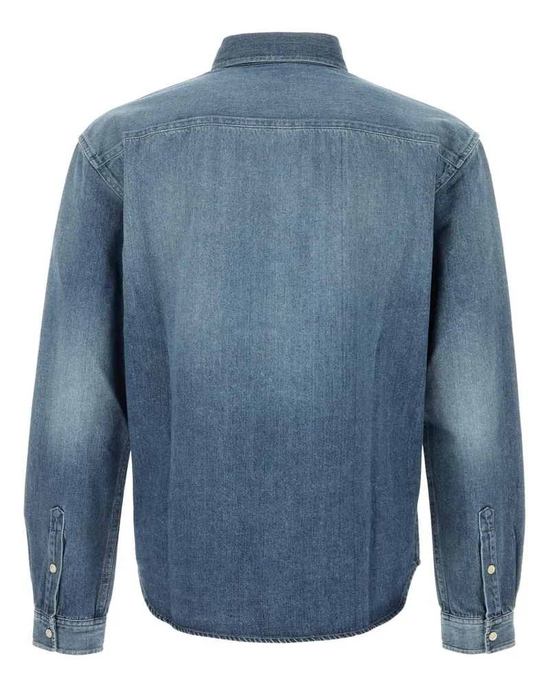 Saint Laurent Men's Denim Shirt Horizonblue Exterior: Cotton Camicie Blue