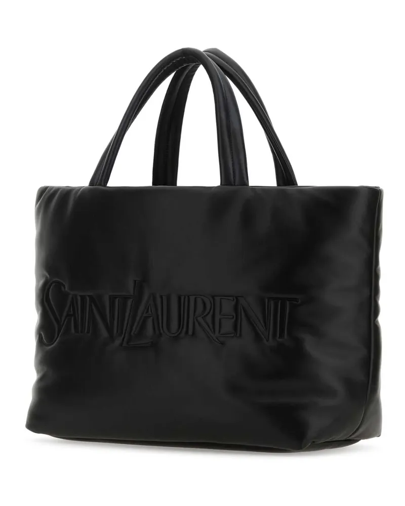 Saint Laurent Men's Black Nappa Leather  Shopping Bag Nero Borse A Mano Black