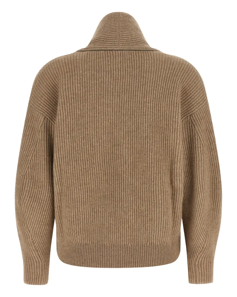 Brunello Cucinelli Women's Beige Cashmere Cardigan Clothing Beige
