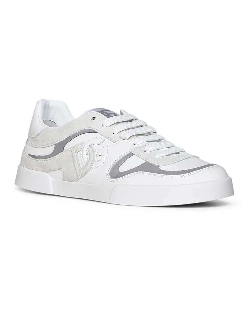 Dolce & Gabbana Men's Sneakers Portofino White Nappa Calfskin Calf Leather Trainers White