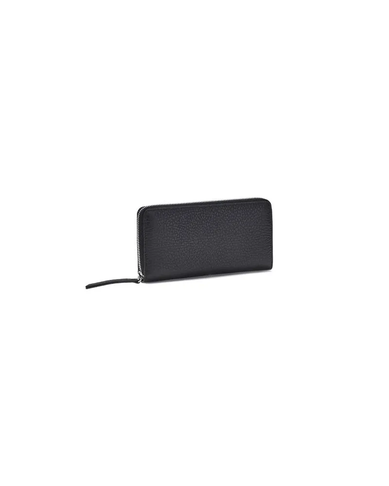 Maison Margiela Women's Black Calf Leather Bos Taurus Wallet Black