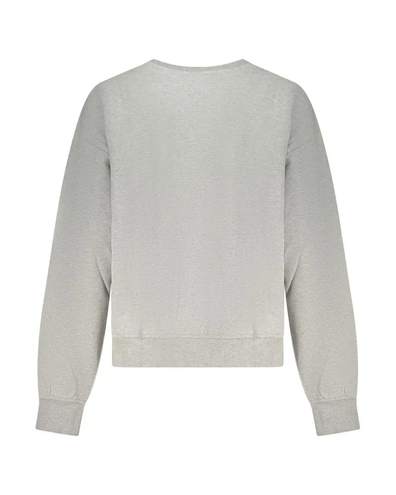 Calvin Klein Cotton-Blend Crew Neck Sweatshirt — Gray Gray