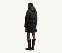 Quilted Down Down Coat — Black