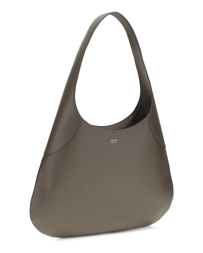 KHAITE Women's Hobo Shoulder Bag Joan Elephant Calfskin Calf Leather Handbags Hand Gray