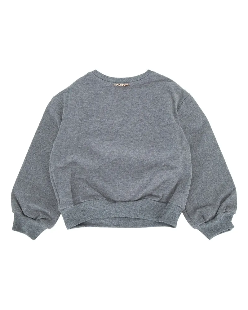 Twin-Set Sweater Pom Pom Sweatshirt — Gray Gray