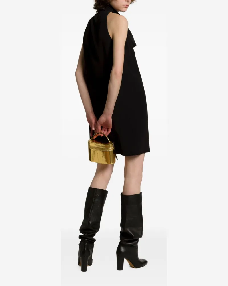 032c Faux Leather Boots — Black Black