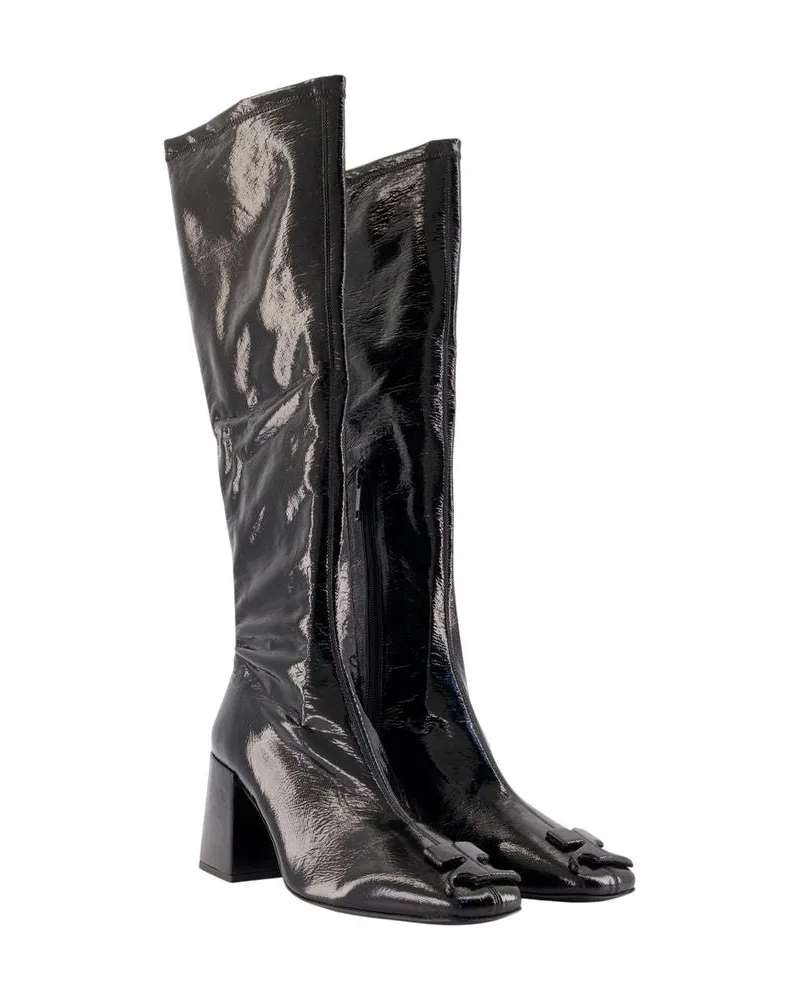 Courrèges Women's Reedition Ac Vinyl Boots -  Synthetic Black Shoes Black