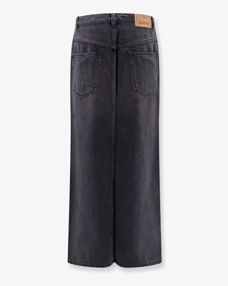 Isabel Marant Women's Denim Skirt Faharia Black Lyocell Black