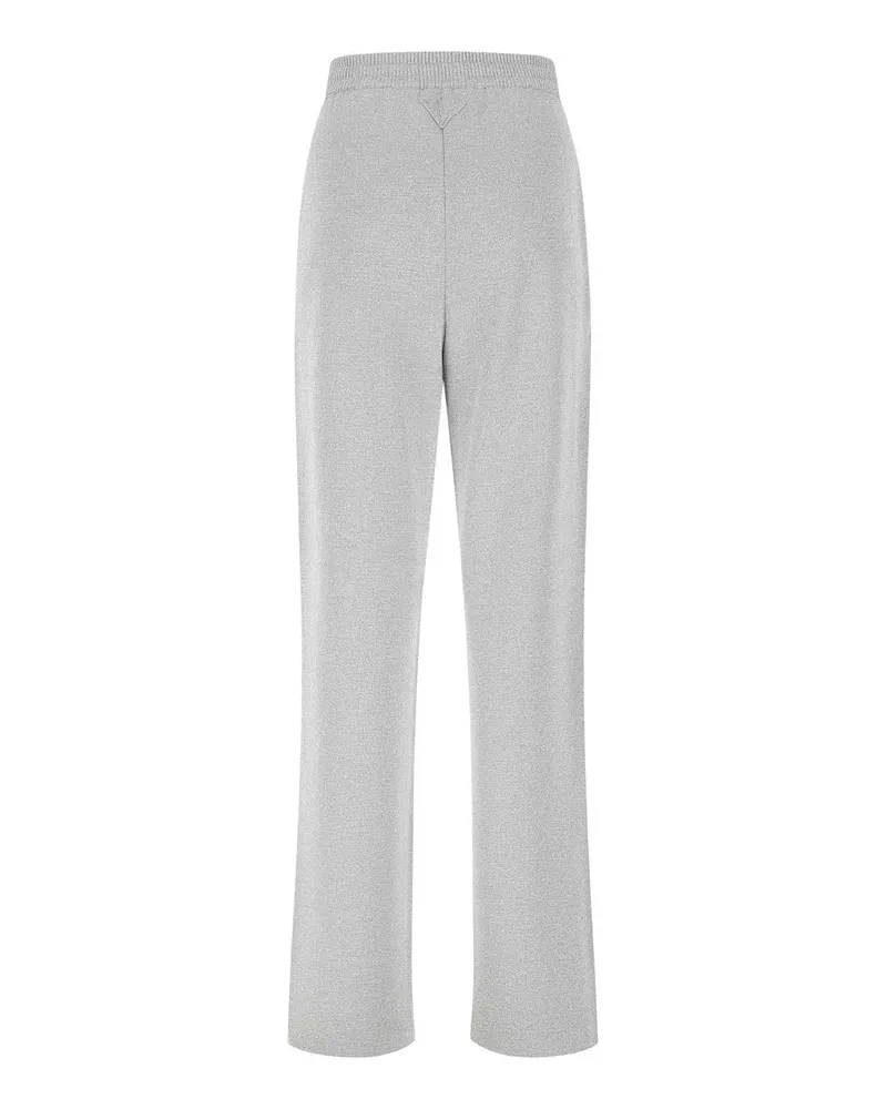 Prada Women's Grey Cashmere Blend Joggers F0118 Exterior: Pantaloni Trousers Gray
