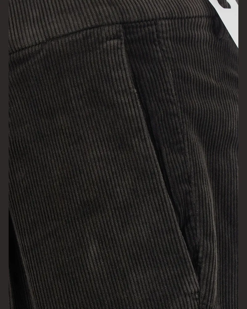 MICHAEL COAL Tech Fabric Cotton Trousers — Brown Brown