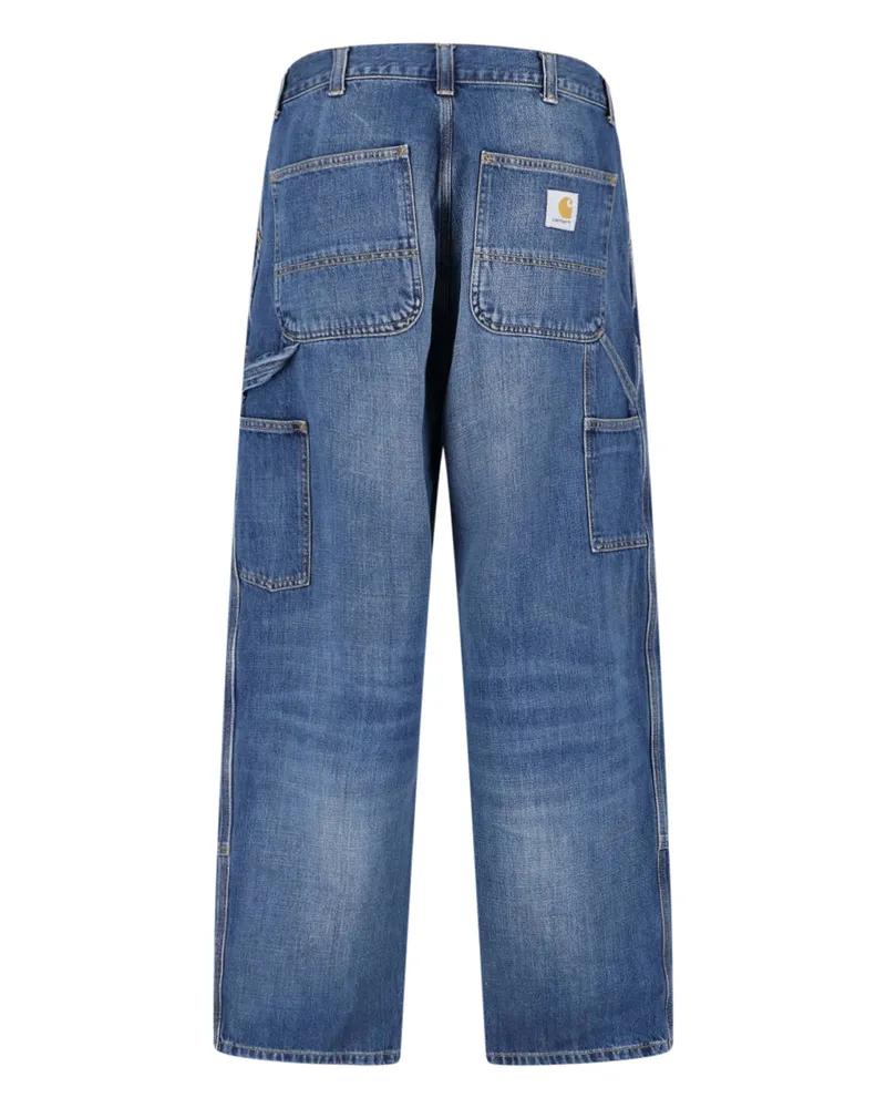 Carhartt WIP Men Jeans Blue Cotton Blue