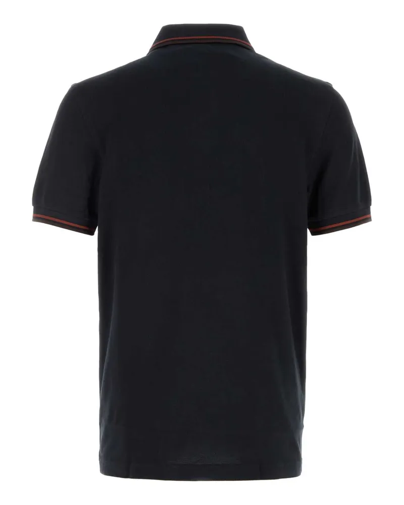 Fred Perry Men's Navy Blue Piquet Polo Shirt Nvybrndyrchbrn Exterior: Cotton T-shirts And Polos Navy