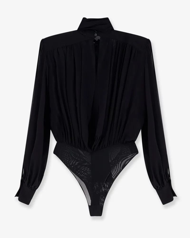 Elisabetta Franchi Women's Silk Shirt With Body Detail Black Black