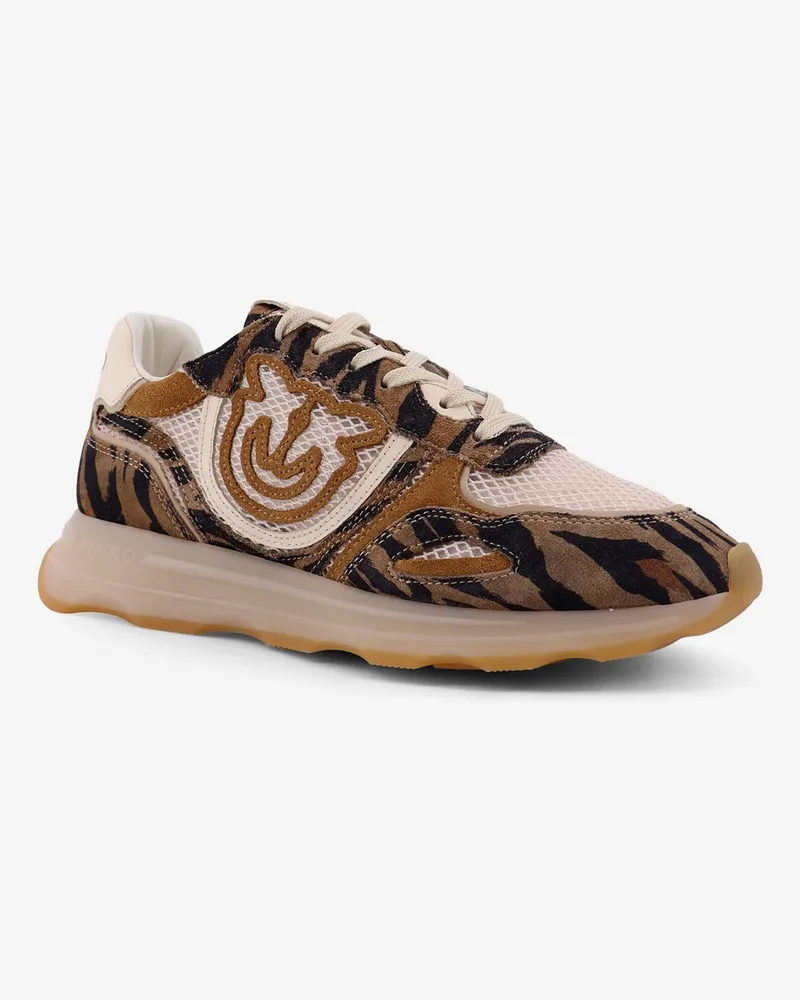 Pinko Women's Sneakers Zoe Suede Multicolour Trainers Multicolor